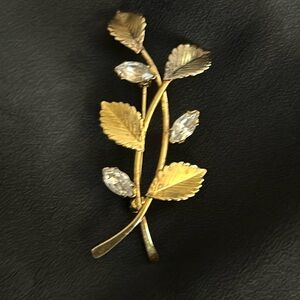 Vintage Bond Boyd Stamped Sterling Silver Gold Vermeil Brooch Pin